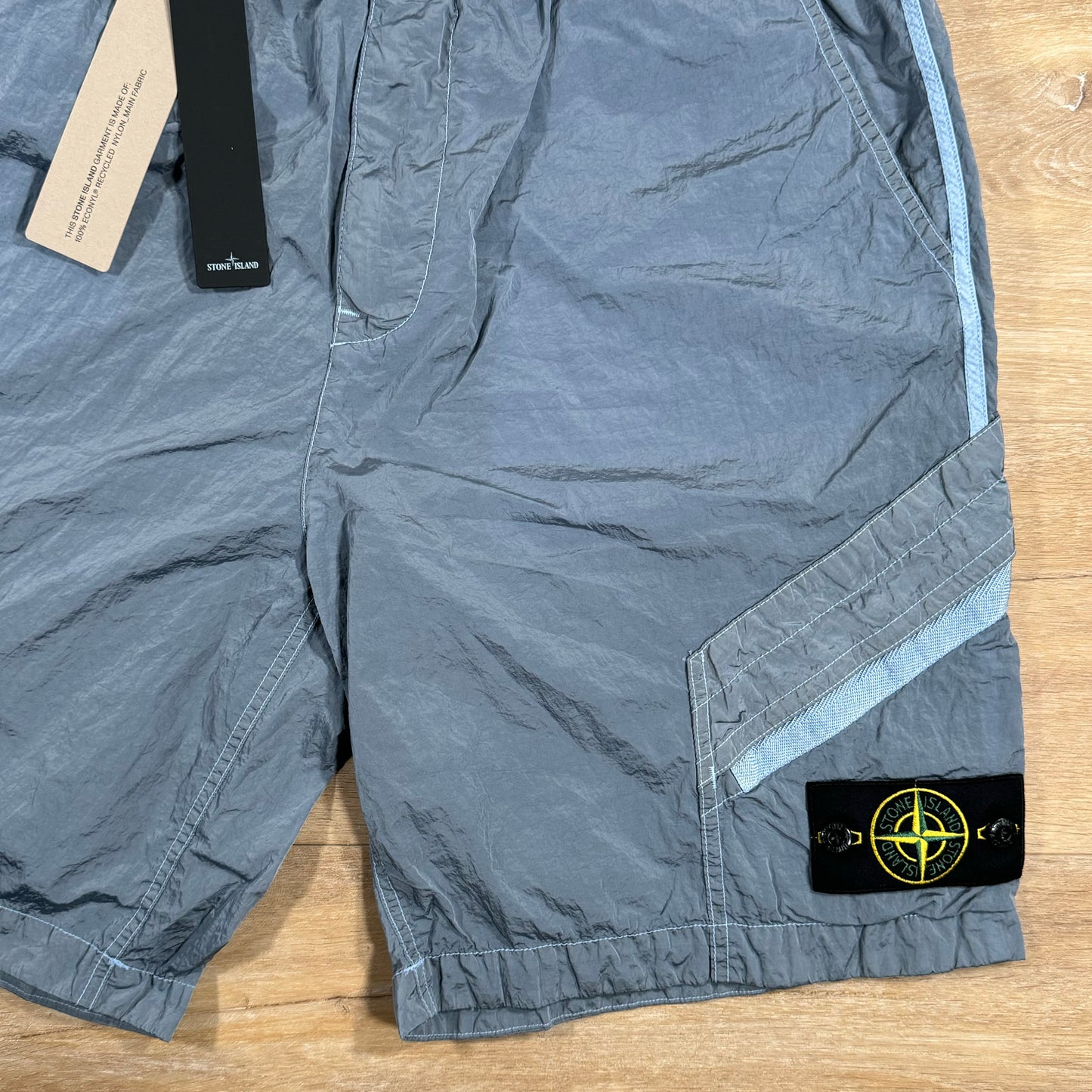 Stone Island Nylon Metal Bermuda Shorts in Sky Blue