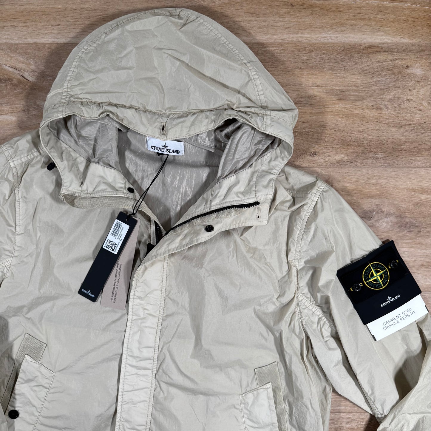 Stone Island Crinkle Reps R-NY Jacket in Sand