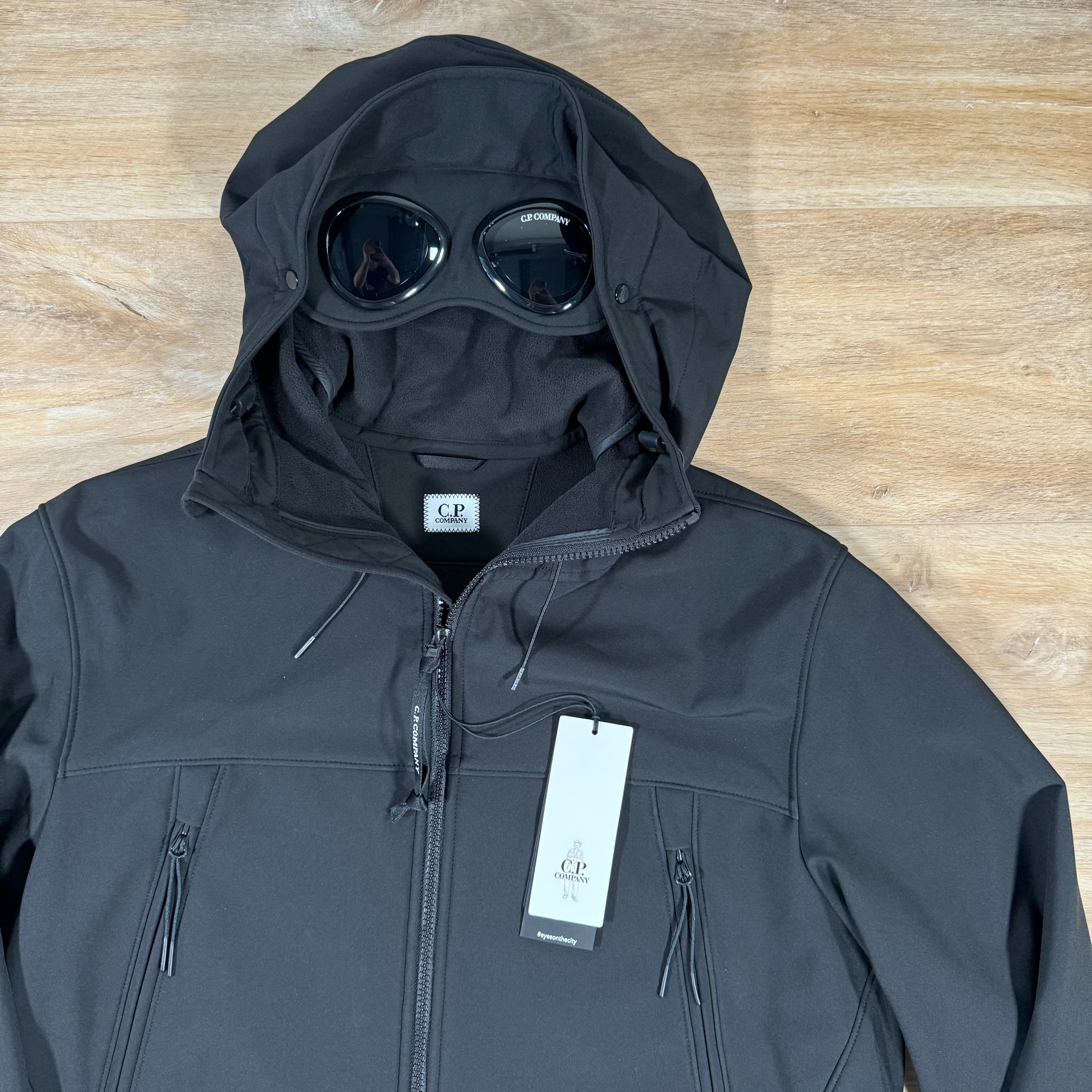 C.P. Company Shell-R Goggle Jacket in Black – Label Menswear