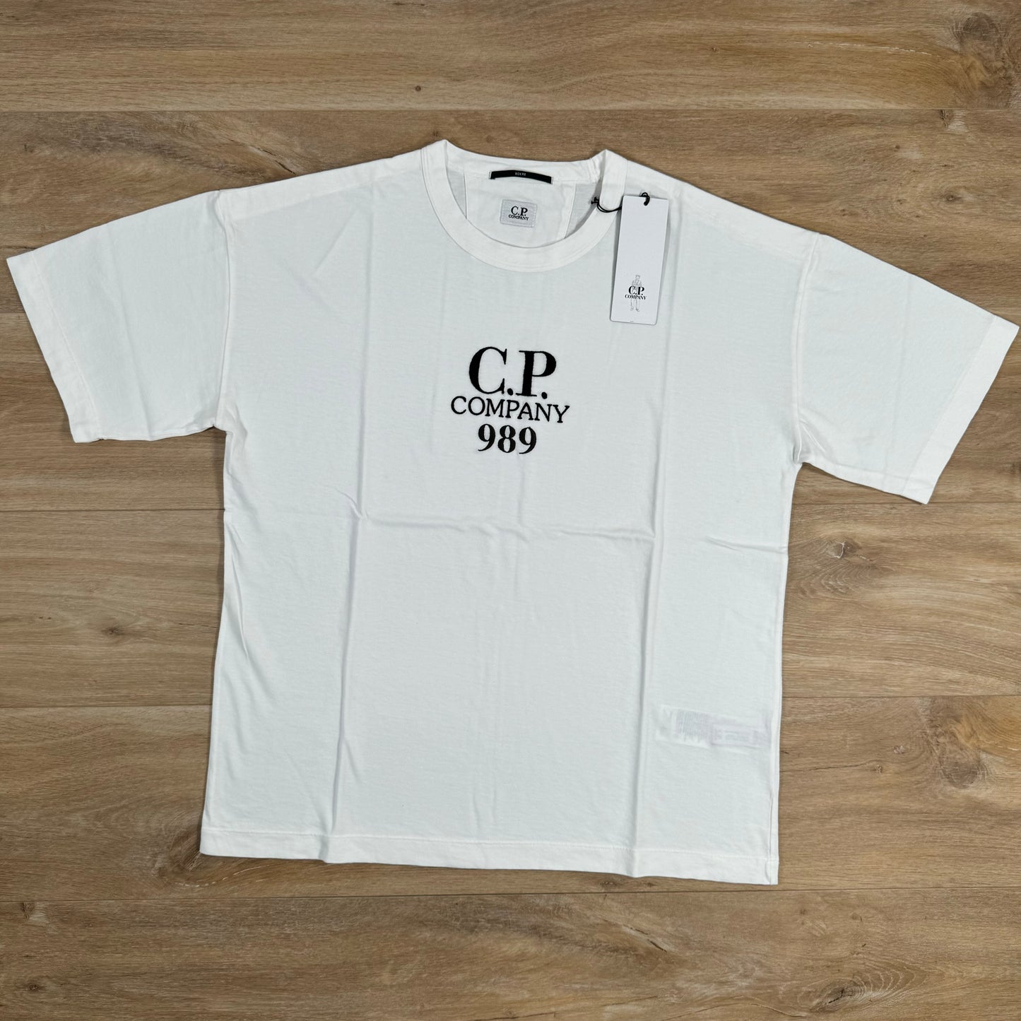 C.P Company Boxy Logo T-Shirt in White