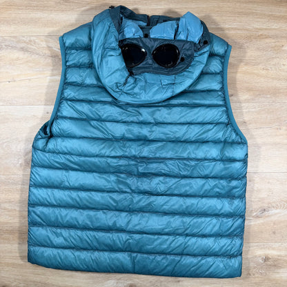 C.P. Company D.D. Shell Goggle Down Gilet in Aegean Blue