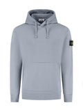 Stone Island Organic Cotton Fleece Pullover Hoodie in Ash Grey