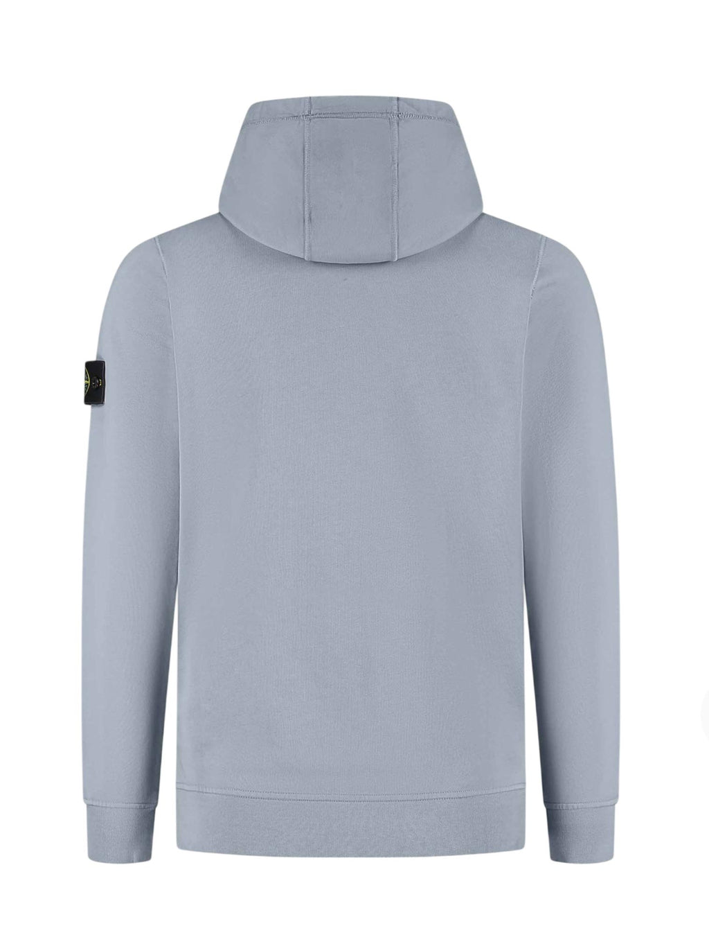 Stone Island Organic Cotton Fleece Pullover Hoodie in Ash Grey