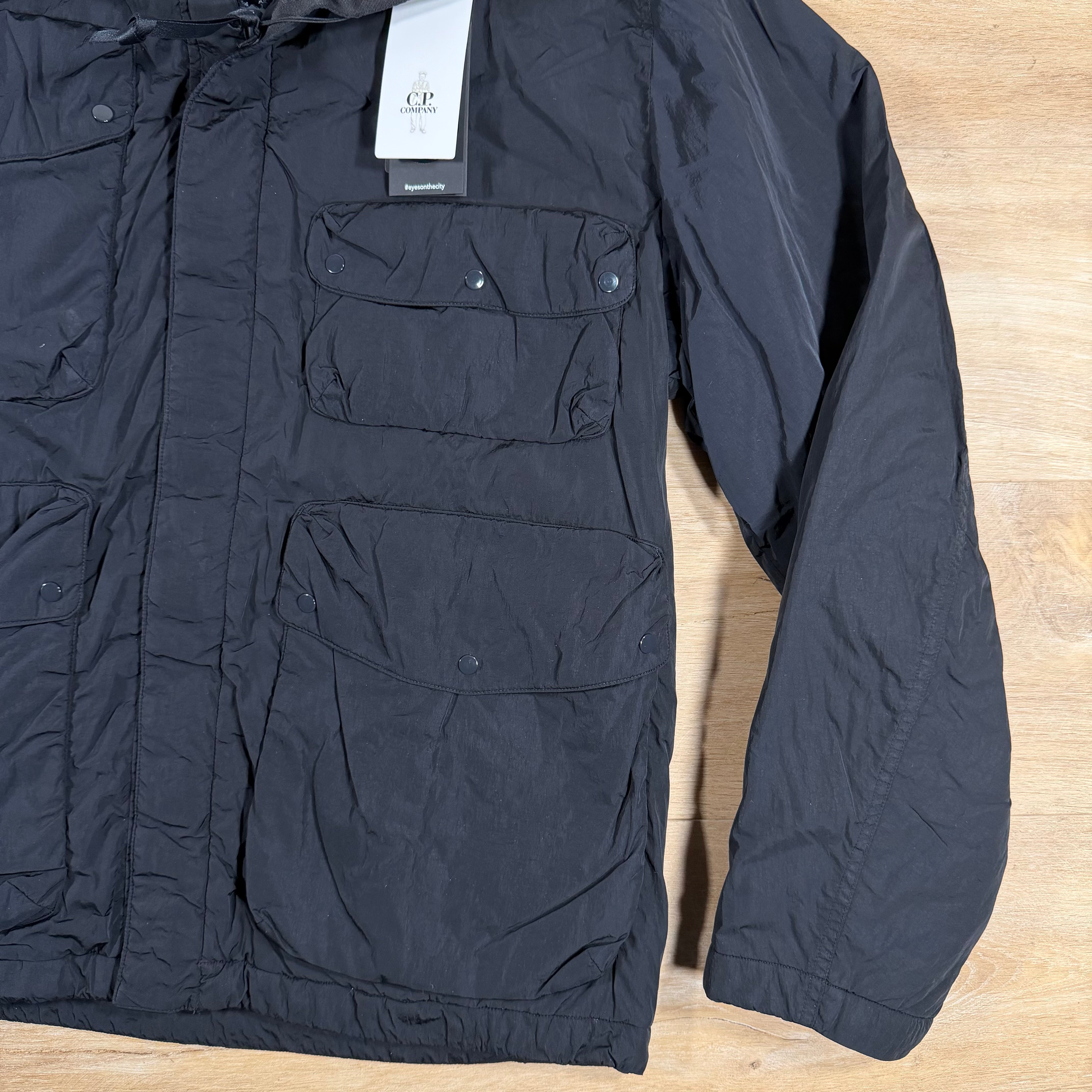 C.P. Company Chrome-R Padded Goggle Jacket in Navy – Label Menswear