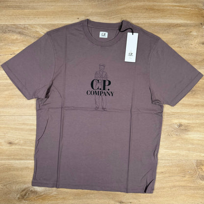 C.P. Company British Sailor T-Shirt in Purple Dove