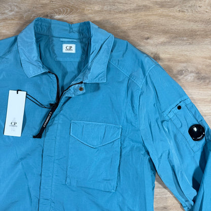 C.P. Company Chrome-R Lens Overshirt in Aegean Blue
