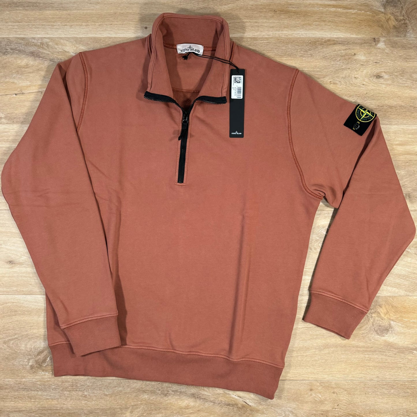 Stone Island Quarter-Zip Jumper in Rust