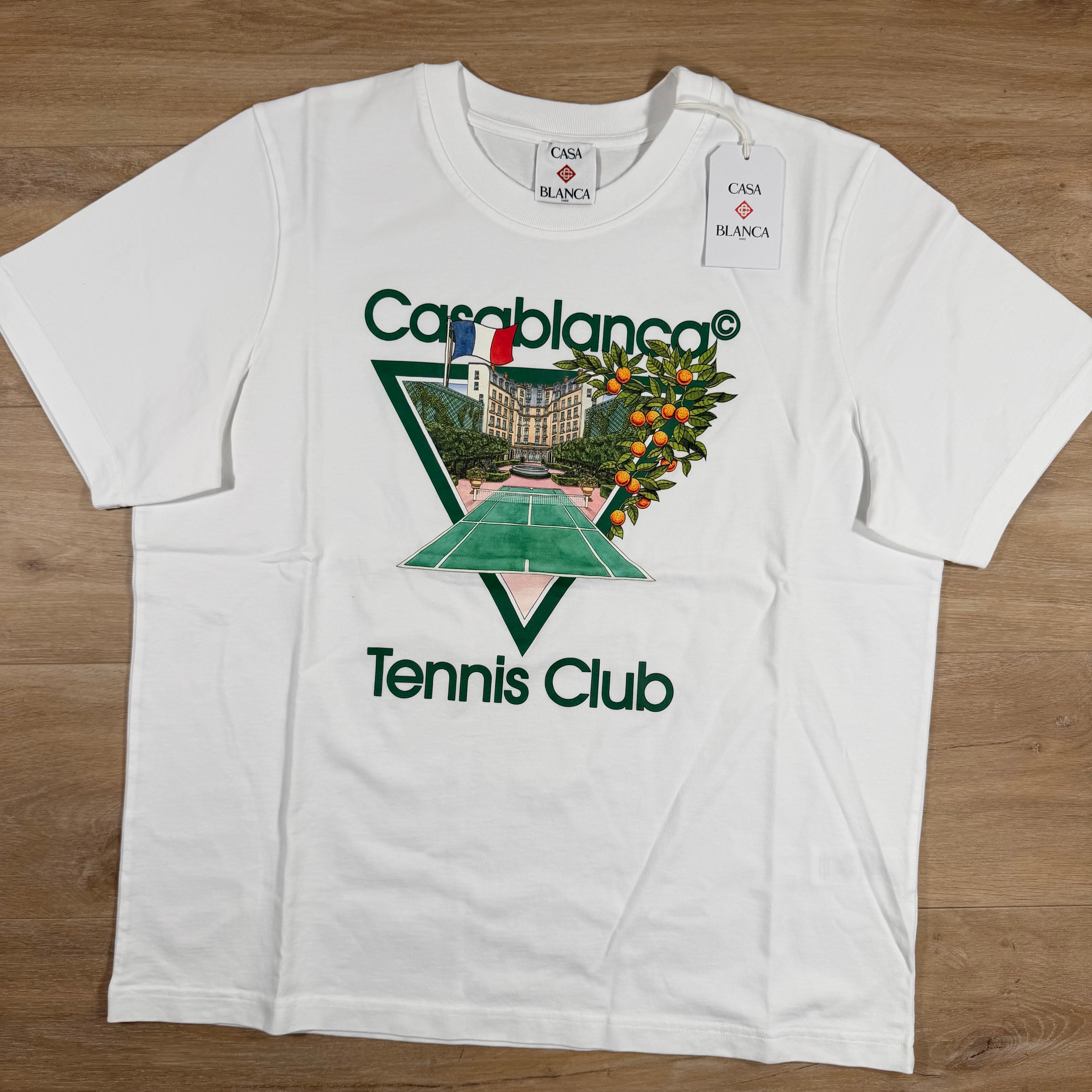 Casablanca Tennis Club Icon T-Shirt in White – Label Menswear