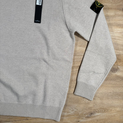 Stone Island Lambswool Crewneck Jumper in Desert
