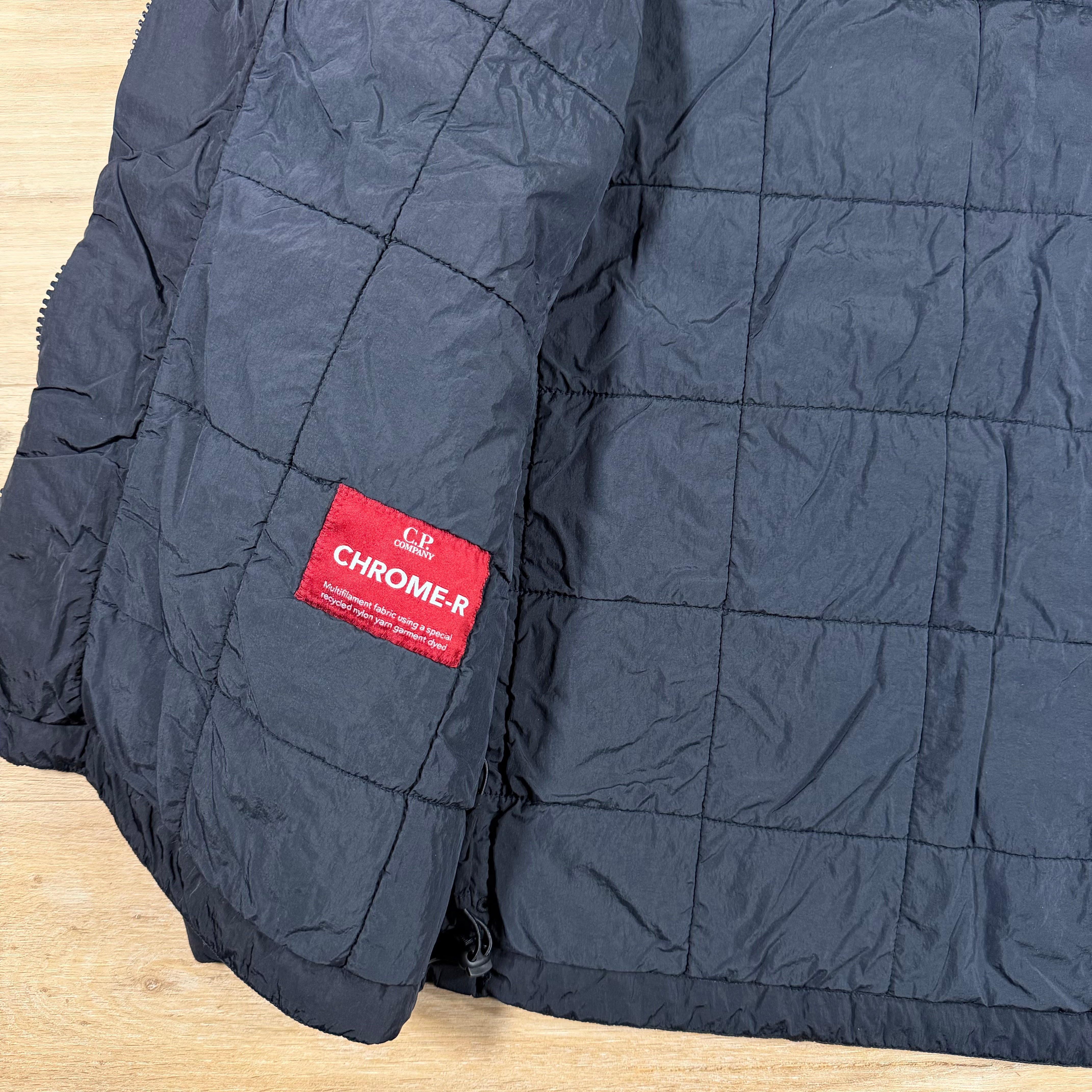 C.P. Company Chrome-R Padded Goggle Jacket in Navy – Label Menswear