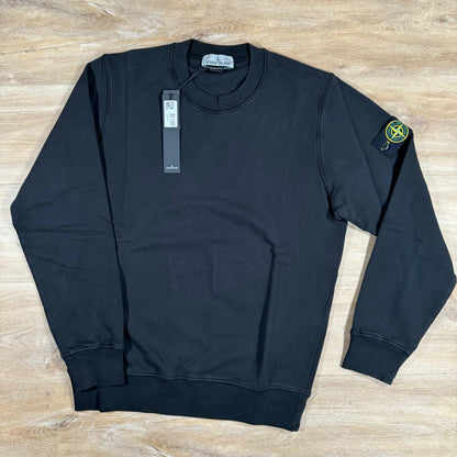 Stone Island Organic Cotton Fleece Sweatshirt in Black