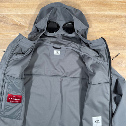 C.P. Company Shell-R Goggle Jacket in Smoked Pearl - Grey