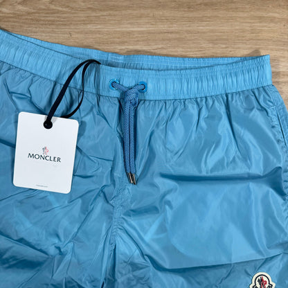 Moncler Swim Shorts in Sky Blue