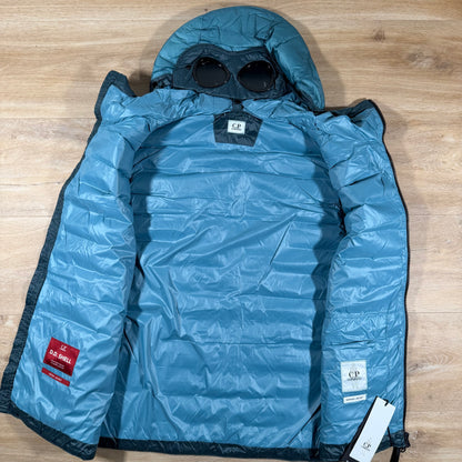 C.P. Company D.D. Shell Goggle Down Gilet in Aegean Blue