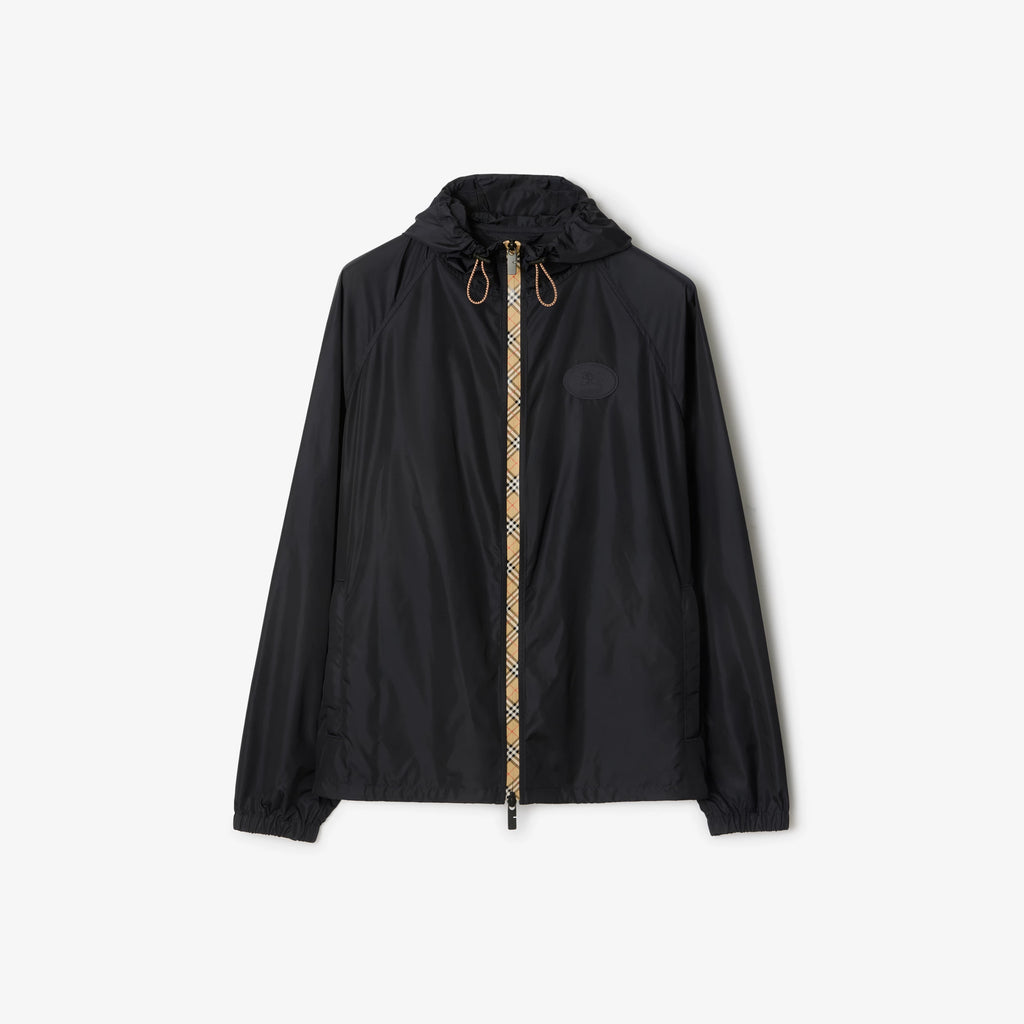 Burberry Nylon Clapton Hooded Jacket in Black