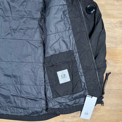 C.P. Company Chrome-R Hooded Zipped Lens Overshirt in Black