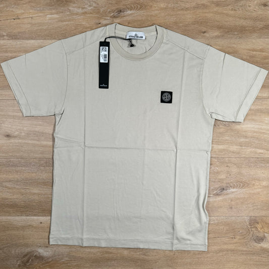 Stone Island Patch Logo T-Shirt in Plaster