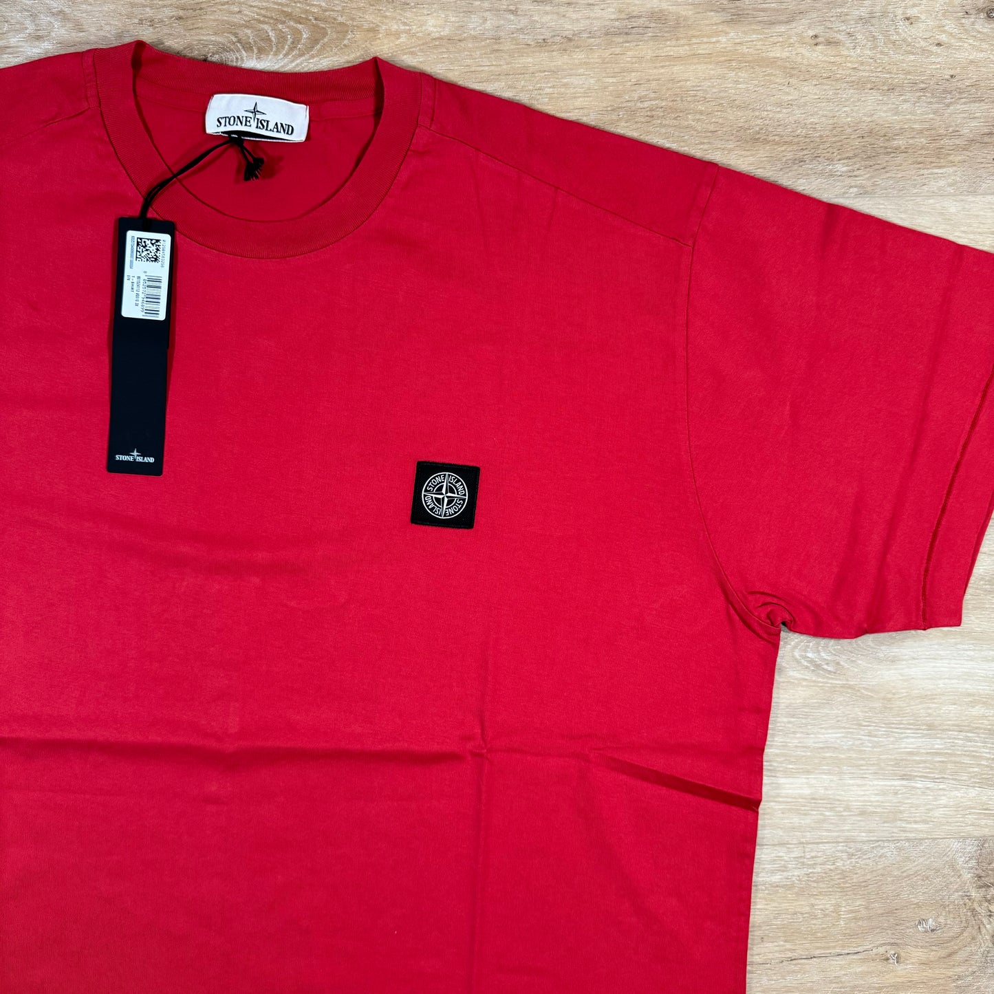 Stone Island Patch Logo T-Shirt in Red