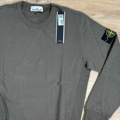 Stone Island Garment Dyed Crewneck Sweatshirt in Walnut