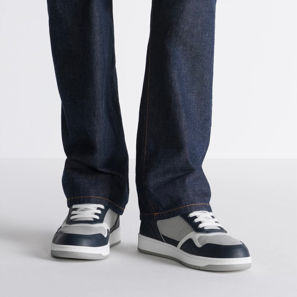 Dior B27 Uptown Low-Top Sneaker in Navy Blue / Dior Grey