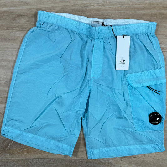 C.P. Company Chrome Lens Swim Shorts in Starlight Blue
