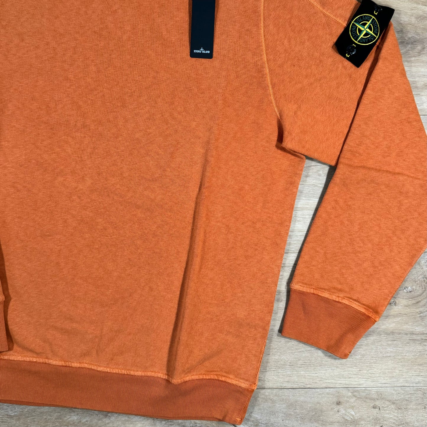 Stone Island Old Treatment Crewneck Sweatshirt in Orange