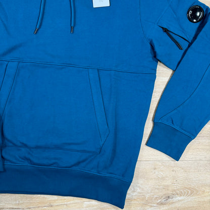 C.P. Company Diagonal Raised Lens Hoodie in Ink Blue