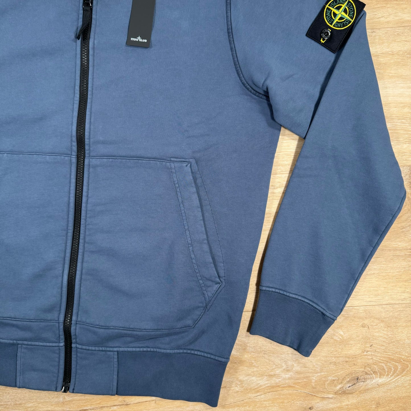 Stone Island Full-Zip Sweatshirt in Avio Blue