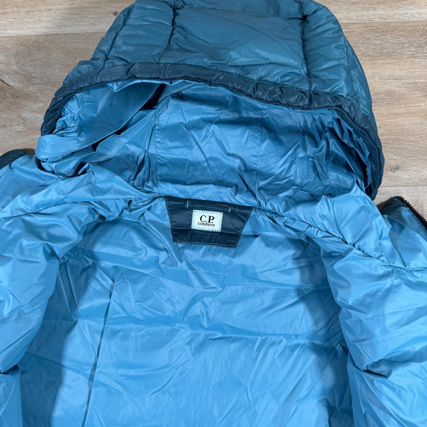 C.P. Company D.D. Shell Lens Down Jacket in Aegean Blue