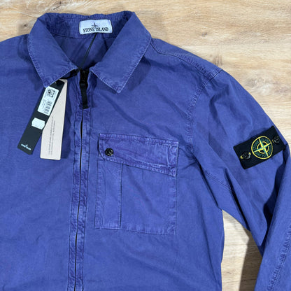 Stone Island Old Treatment Overshirt in Lavender
