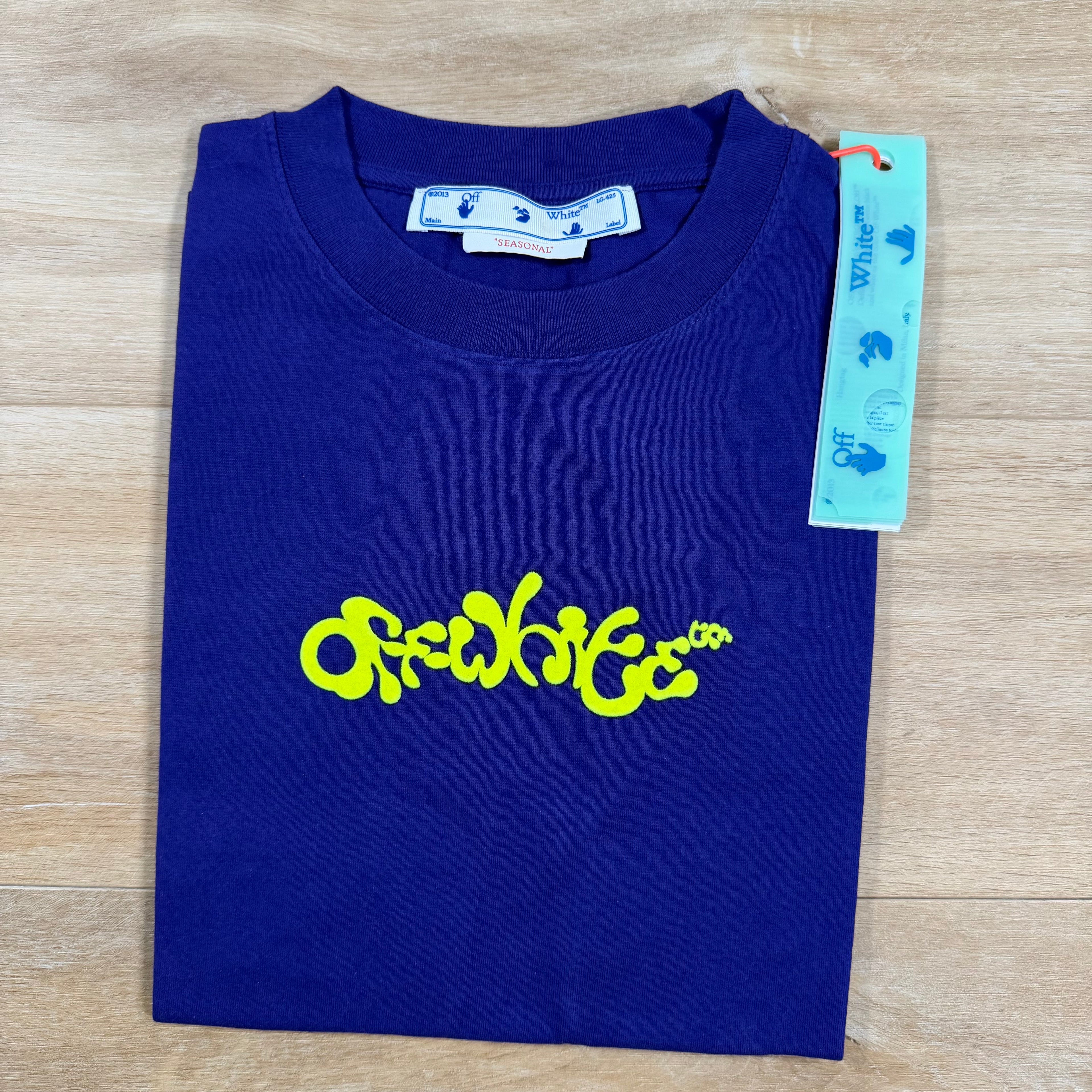 Off-White Opposite Arrow T-Shirt in Purple and Lime