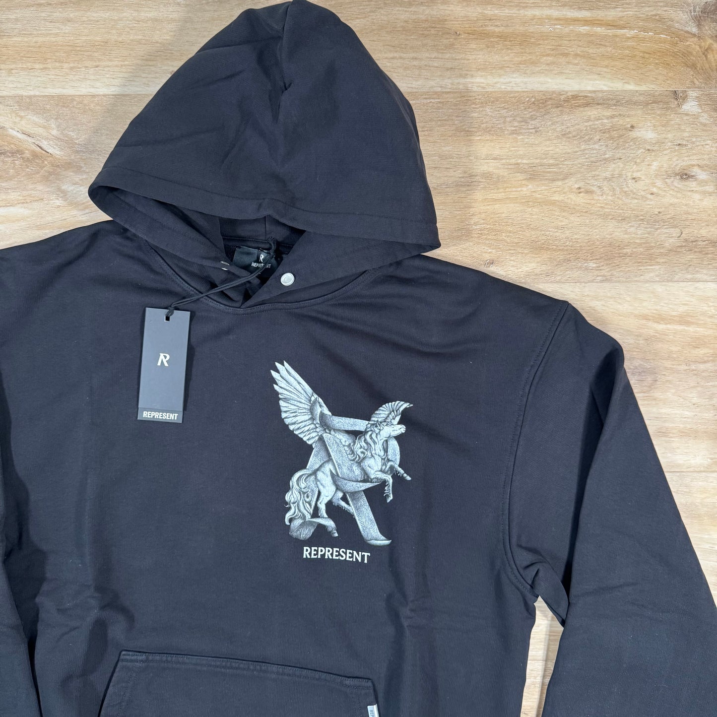 Represent Elegance In Motion Hoodie in Jet Black