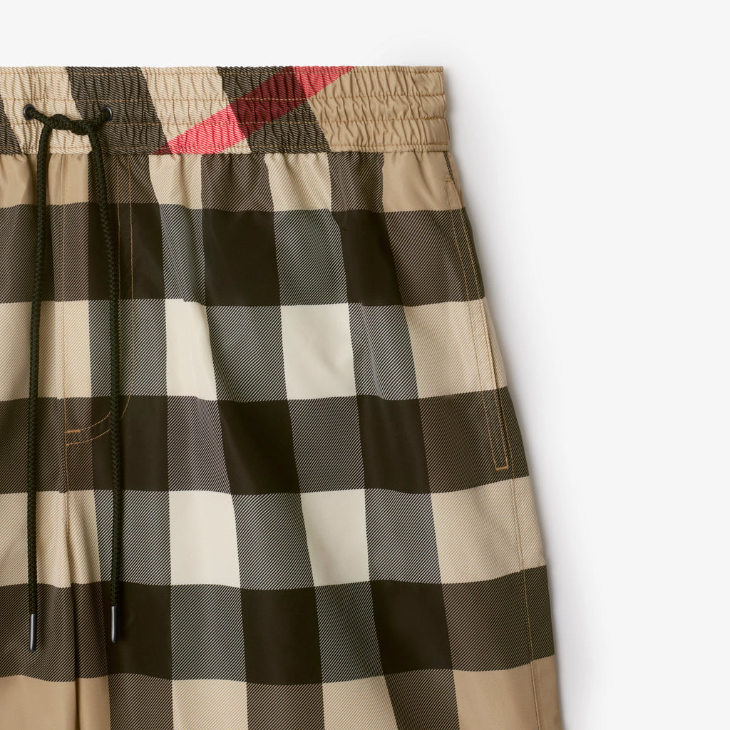 Burberry Check Swim Shorts in Archive Beige