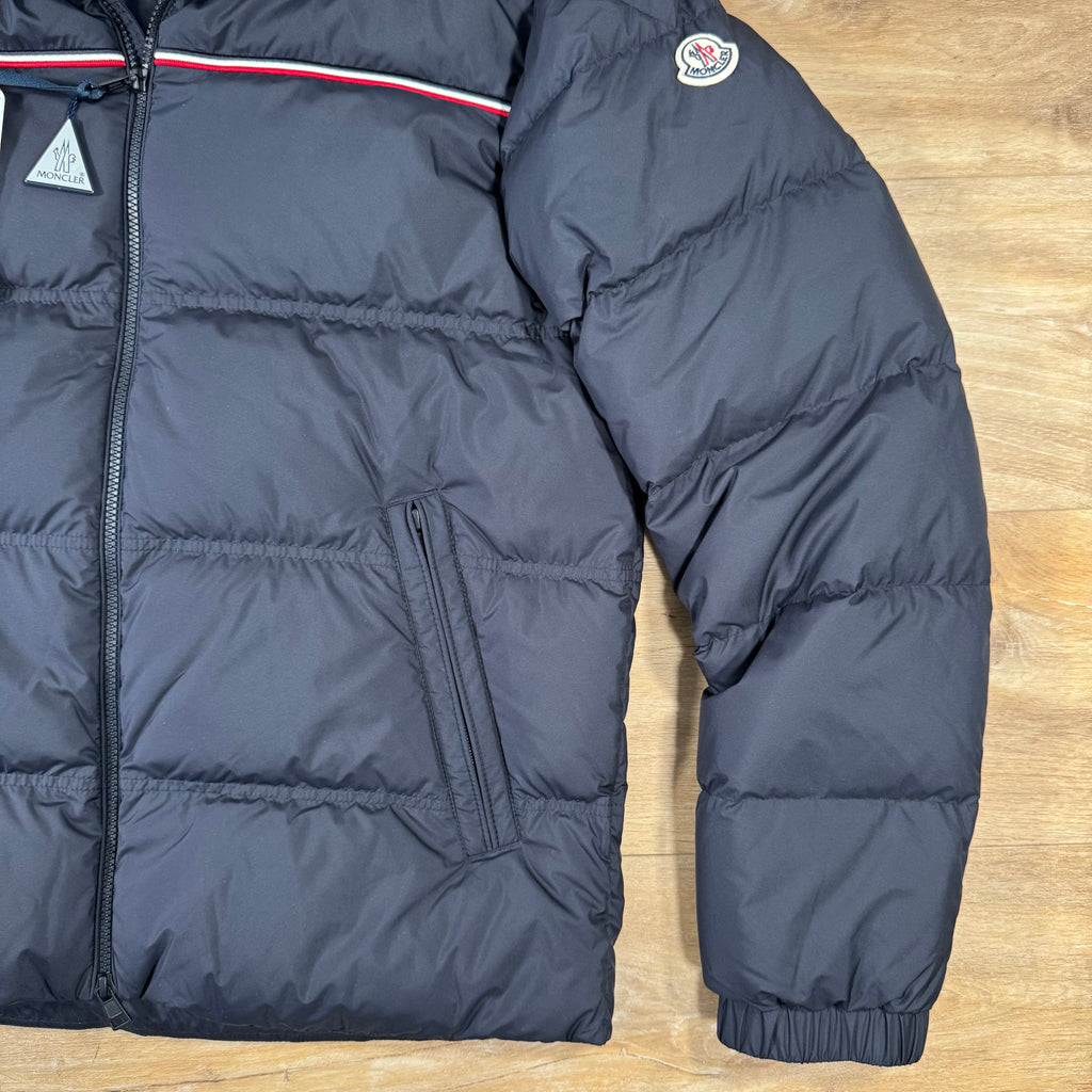 Moncler Bouvaque Stand Collar Down Jacket in Navy