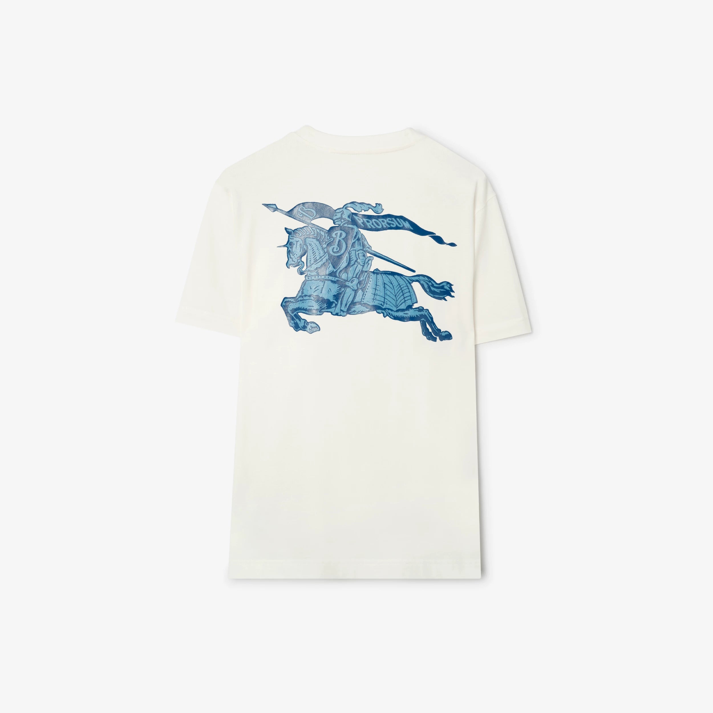Burberry Heritage Logo Cotton T-Shirt in Chalk White