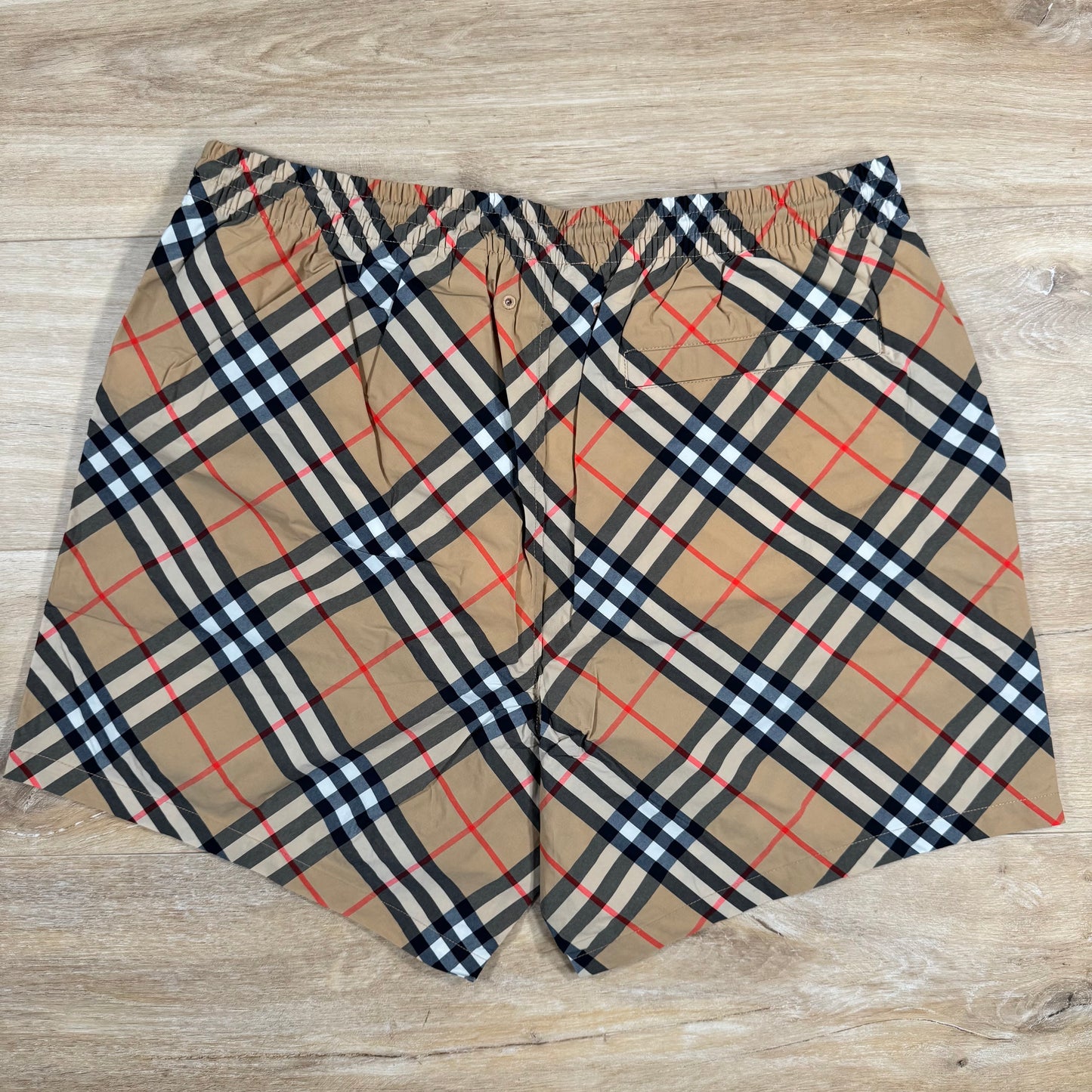 Burberry Check Swim Shorts in Sand