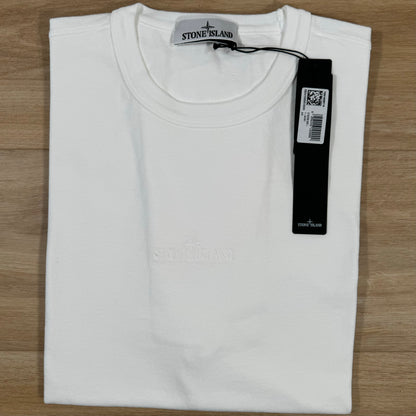 Stone Island Old Effect Cotton T-Shirt in White