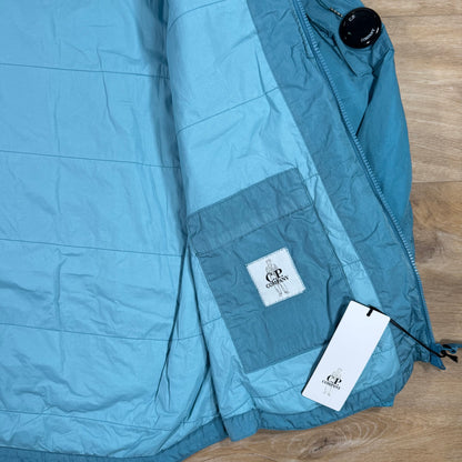 C.P. Company Chrome-R Hooded Zipped Lens Overshirt in Aegean Blue