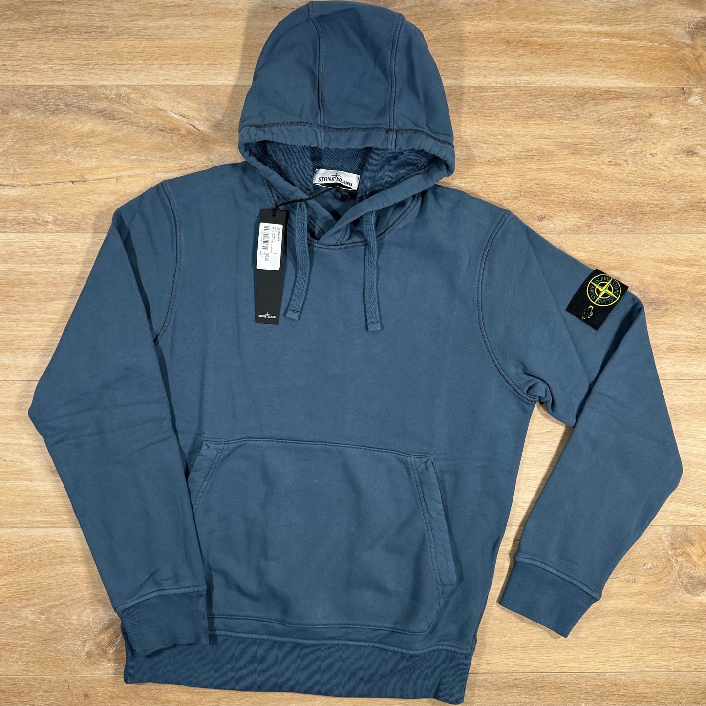 Stone Island Pullover Hoodie in Avio Blue