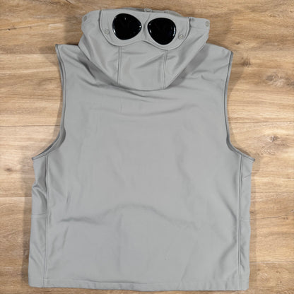 C.P. Company Shell-R Goggle Gilet in London Fog - Grey