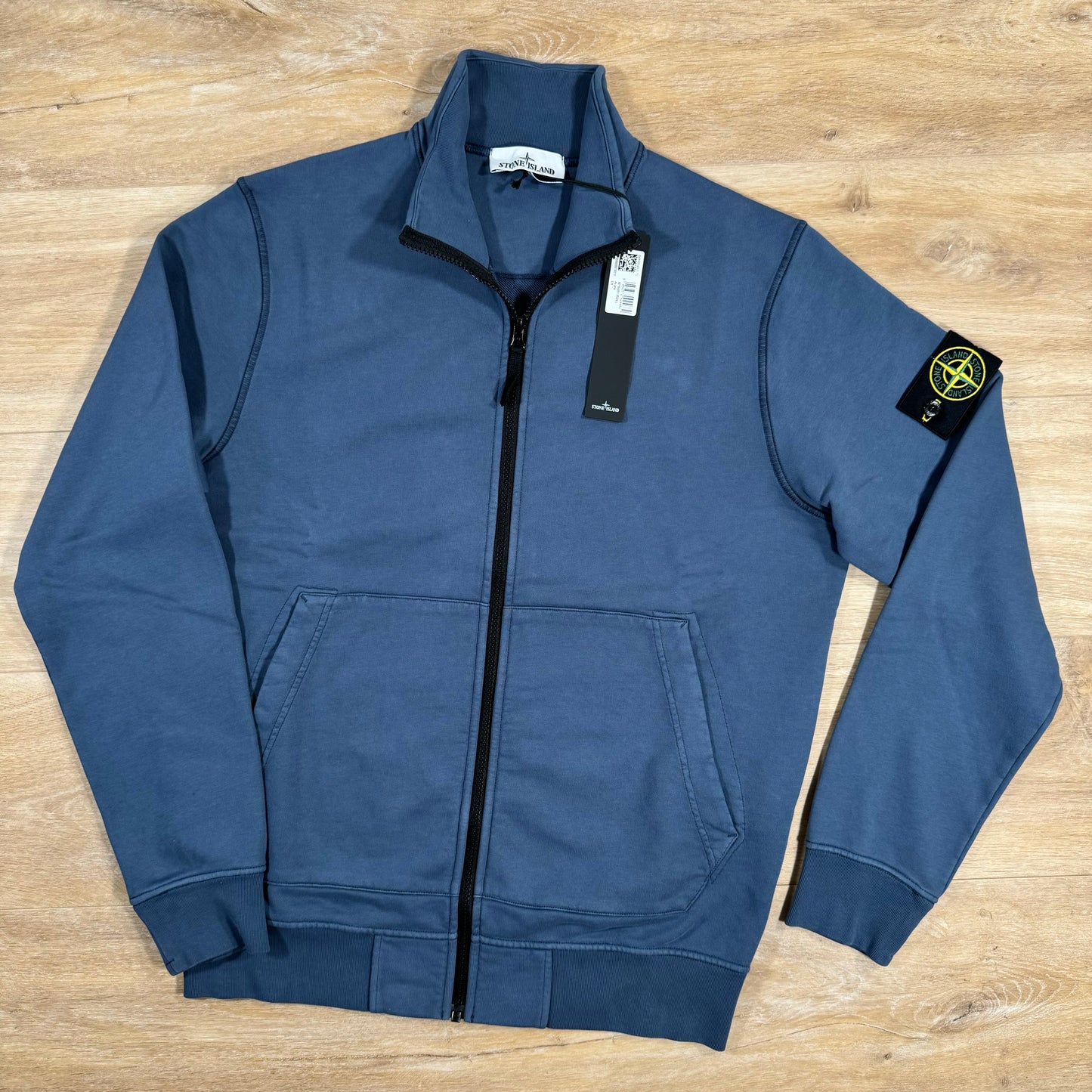 Stone Island Full-Zip Sweatshirt in Avio Blue