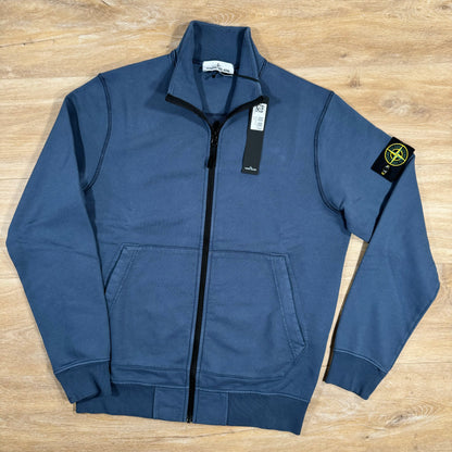 Stone Island Full-Zip Sweatshirt in Avio Blue