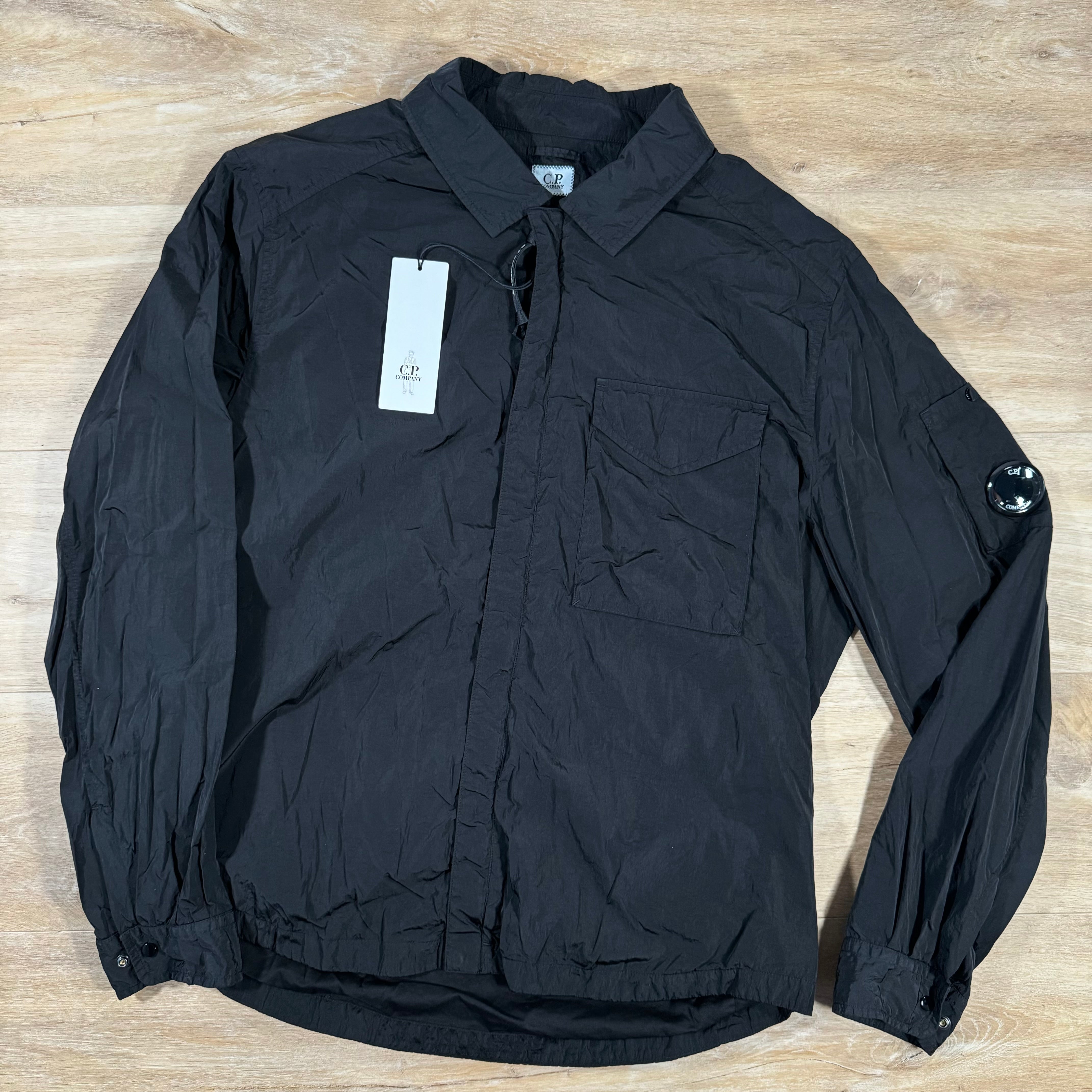 Cp company chrome overshirt black hotsell