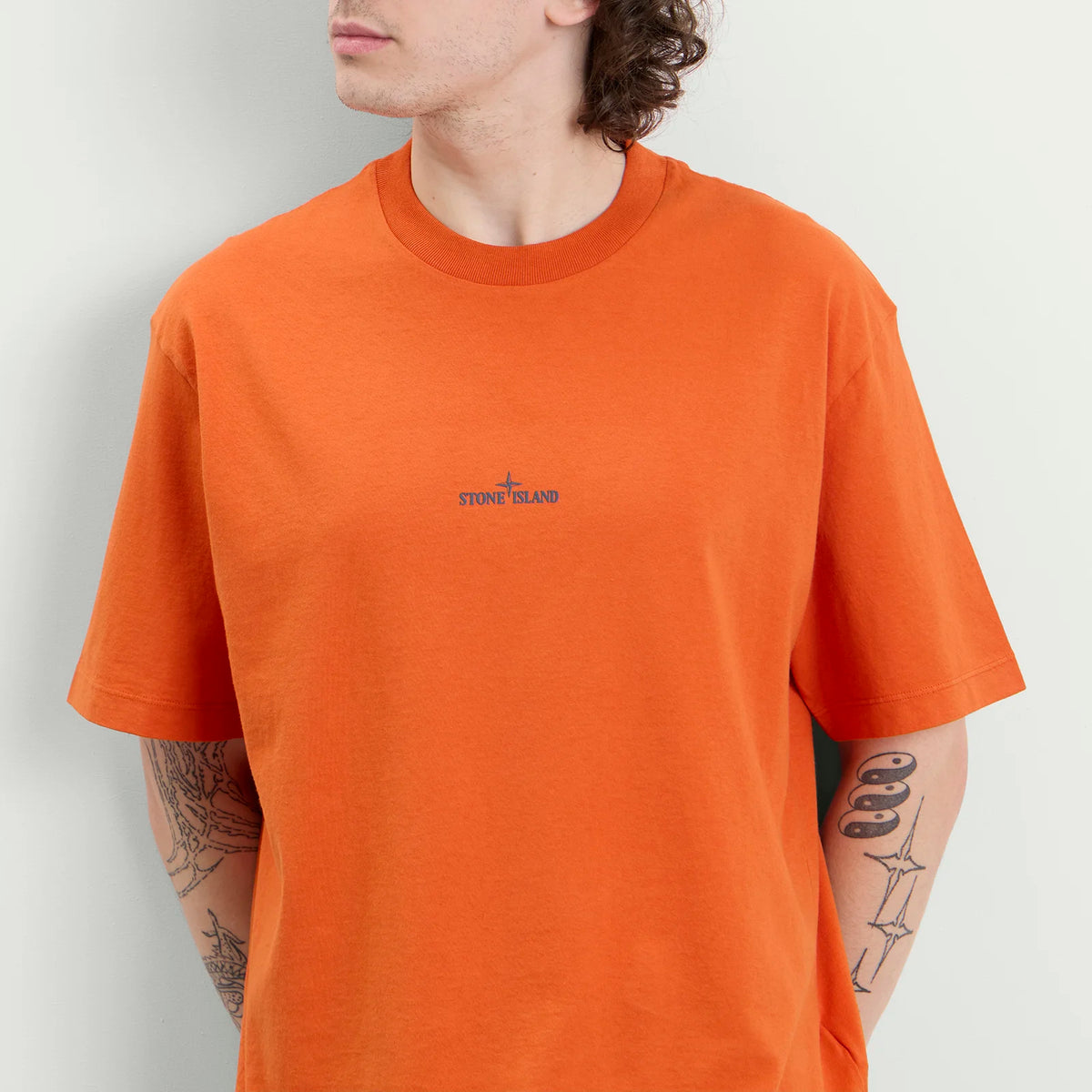 Stone Island 'Desert' Print T-Shirt in Burnt Orange