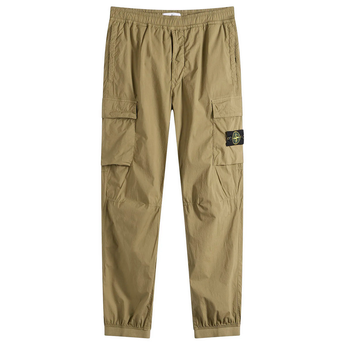 Stone Island Stretch Cotton Tela Paracadute Cargo Trousers in Military Green