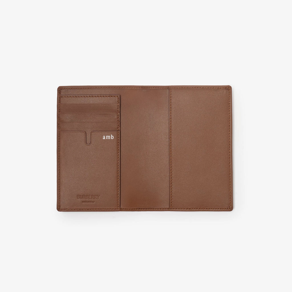 Burberry Check Passport Holder in Archive Beige
