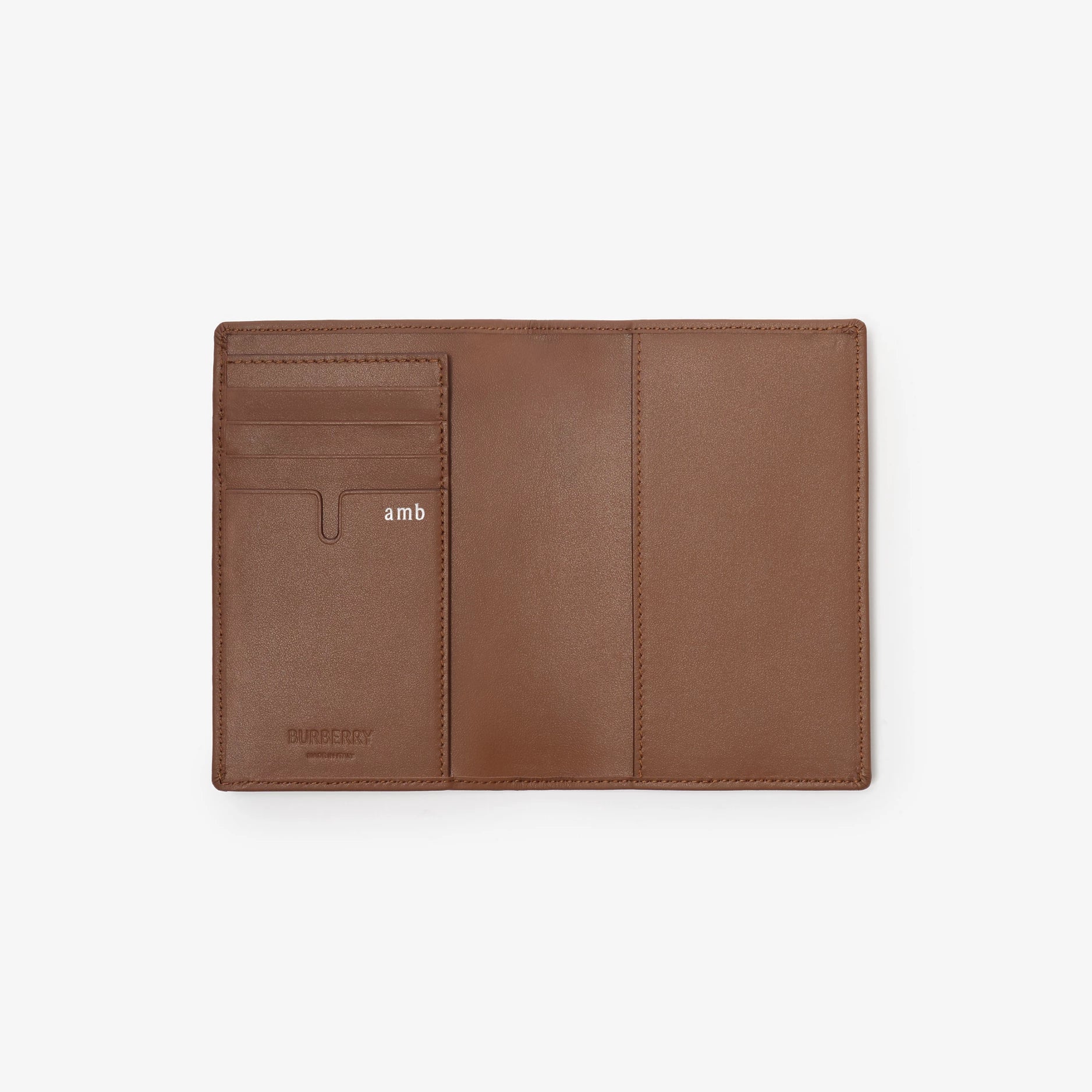 Burberry Check Passport Holder in Archive Beige