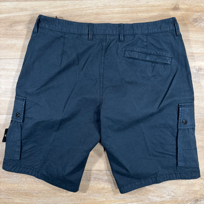 Stone Island Supima Twill Stretch-TC Cargo Bermuda Shorts in Navy