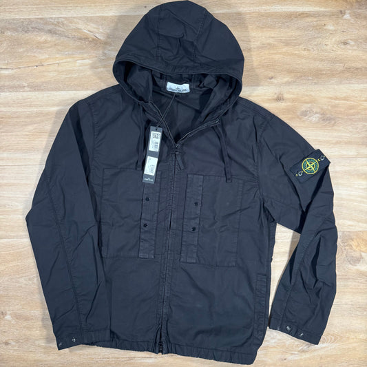 Stone Island Supima Cotton Twill Stretch-TC Jacket in Black