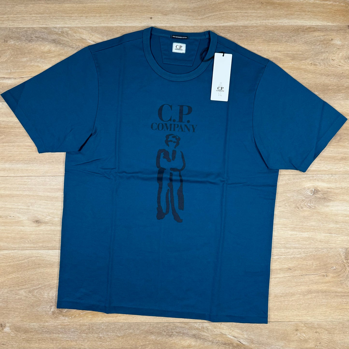 C.P. Company Mercerised British Sailor T-Shirt in Ink Blue